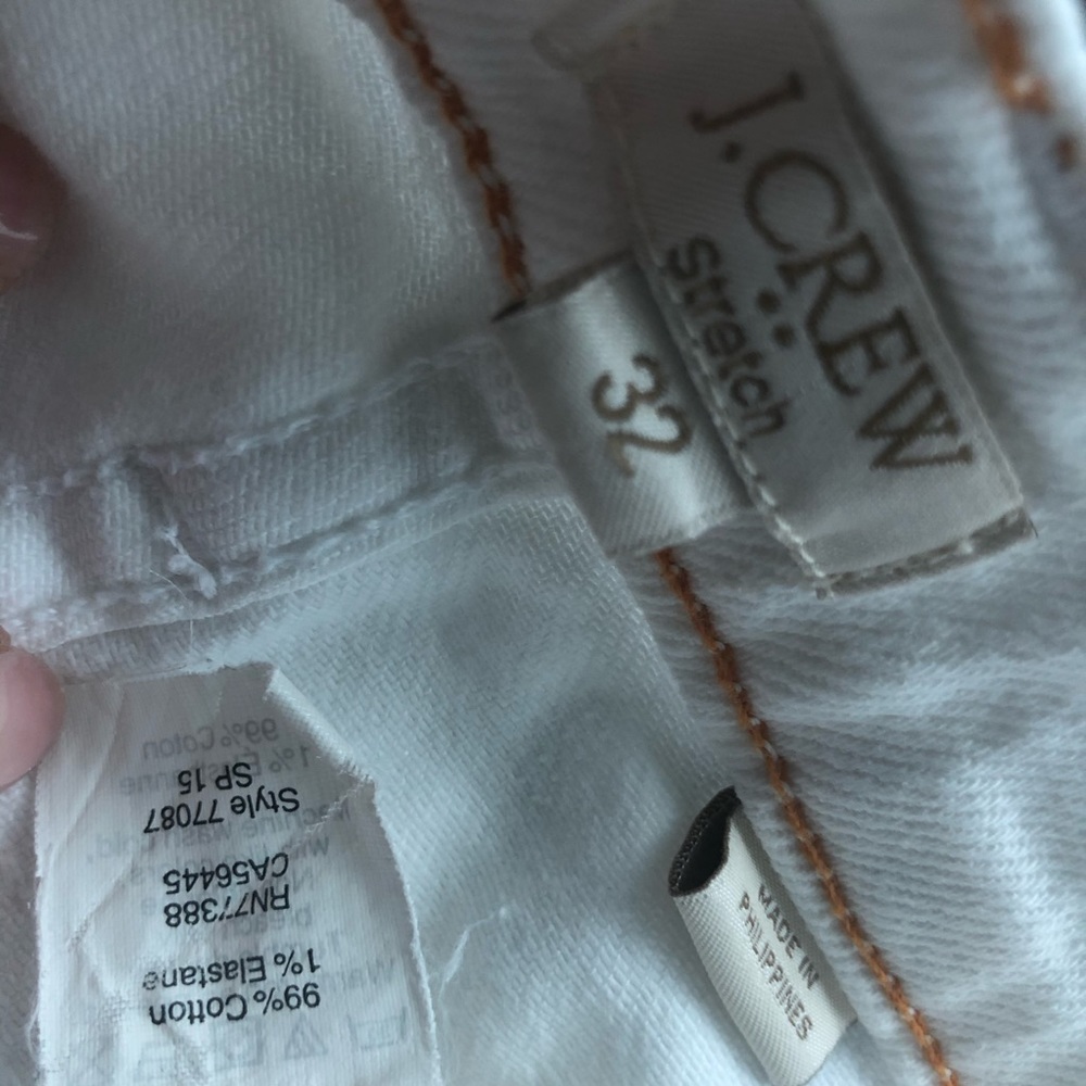 J. Crew white stretch crop - 5 pocket - Picture 7 of 7